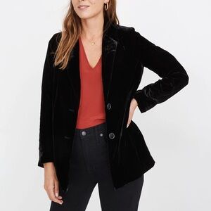 Velvet Dorset Blazer Elegant Black Velvet Women's size 0